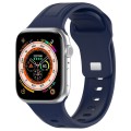 For Apple Watch 5 40mm Square Buckle Silicone Watch Band(Midnight Blue)