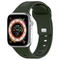 For Apple Watch 2 42mm Square Buckle Silicone Watch Band(Green)