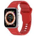 For Apple Watch Ultra 2 49mm Square Buckle Armor Style Silicone Watch Band(Red)