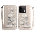 For Xiaomi Redmi Note 13 5G 3D Colored Horizontal Flip Leather Phone Case(Squirrels)