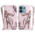 For Xiaomi Redmi Note 13 Pro 5G 3D Colored Horizontal Flip Leather Phone Case(Butterfly High-heeled)