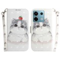 For Xiaomi Redmi Note 13 Pro 5G 3D Colored Horizontal Flip Leather Phone Case(Cute Cat)
