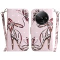 For Xiaomi Redmi A3 3D Colored Horizontal Flip Leather Phone Case(Butterfly High-heeled)