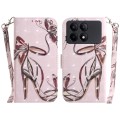 For Xiaomi Redmi K70E / Poco X6 Pro 3D Colored Horizontal Flip Leather Phone Case(Butterfly High-hee