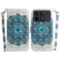 For Xiaomi Redmi K70E / Poco X6 Pro 3D Colored Horizontal Flip Leather Phone Case(Peacock Wreath)