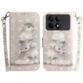 For Xiaomi Redmi K70E / Poco X6 Pro 3D Colored Horizontal Flip Leather Phone Case(Squirrels)