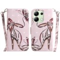 For Xiaomi Redmi Note 13 4G Global 3D Colored Horizontal Flip Leather Phone Case(Butterfly High-heel