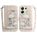 For Xiaomi Redmi Note 13 4G Global 3D Colored Horizontal Flip Leather Phone Case(Squirrels)