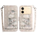 For Xiaomi Redmi Note 13R Pro 3D Colored Horizontal Flip Leather Phone Case(Squirrels)
