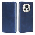 For Honor Magic6 Cow Texture Magnetic Leather Phone Case(Blue)