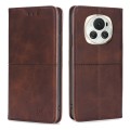 For Honor Magic6 Cow Texture Magnetic Leather Phone Case(Dark Brown)