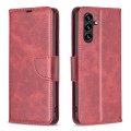 For Samsung Galaxy A55 Lambskin Texture Pure Color Flip Leather Phone Case(Red)