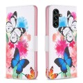 For Samsung Galaxy A15 Colored Drawing Pattern Leather Phone Case(Butterflies)