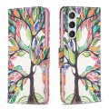 For Samsung Galaxy S24 5G Colored Drawing Pattern Leather Phone Case(Tree Life)