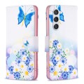 For Samsung Galaxy S24 5G Colored Drawing Pattern Leather Phone Case(Butterfly Love)