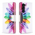 For Samsung Galaxy S24+ 5G Colored Drawing Pattern Leather Phone Case(Sun Flower)
