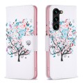 For Samsung Galaxy S24+ 5G Colored Drawing Pattern Leather Phone Case(Tree)