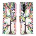 For Samsung Galaxy A35 Colored Drawing Pattern Leather Phone Case(Tree Life)