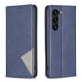 For Samsung Galaxy S24+ 5G Rhombus Texture Magnetic Leather Phone Case(Blue)