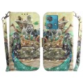 For Motorola Edge 40 Neo 3D Colored Horizontal Flip Leather Phone Case(Zoo)