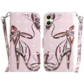 For Samsung Galaxy A05 3D Colored Horizontal Flip Leather Phone Case(Butterfly High-heeled)