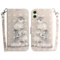 For Samsung Galaxy A05 3D Colored Horizontal Flip Leather Phone Case(Squirrels)