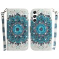 For Samsung Galaxy S24+ 5G 3D Colored Horizontal Flip Leather Phone Case(Peacock Wreath)
