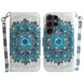 For Samsung Galaxy S24 Ultra 5G 3D Colored Horizontal Flip Leather Phone Case(Peacock Wreath)