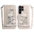 For Samsung Galaxy S24 Ultra 5G 3D Colored Horizontal Flip Leather Phone Case(Squirrels)
