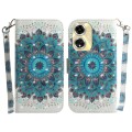 For OPPO A59 5G / A2M 3D Colored Horizontal Flip Leather Phone Case(Peacock Wreath)