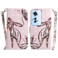 For OPPO F25 Pro 5G Global 3D Colored Horizontal Flip Leather Phone Case(Butterfly High-heeled)