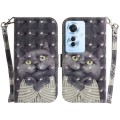For OPPO F25 Pro 5G Global 3D Colored Horizontal Flip Leather Phone Case(Hug Cat)