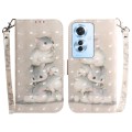 For OPPO F25 Pro 5G Global 3D Colored Horizontal Flip Leather Phone Case(Squirrels)