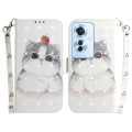 For OPPO F25 Pro 5G Global 3D Colored Horizontal Flip Leather Phone Case(Cute Cat)