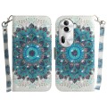For OPPO Reno11 Pro 5G Global 3D Colored Horizontal Flip Leather Phone Case(Peacock Wreath)