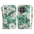 For Tecno Spark 20 Pro+ 4G 3D Colored Horizontal Flip Leather Phone Case(Watercolor Flower)