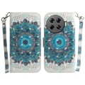For Tecno Spark 20 Pro+ 4G 3D Colored Horizontal Flip Leather Phone Case(Peacock Wreath)