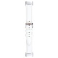 For Fitbit Charge 5 18mm Bamboo Joint Texture Genuine Leather Watch Band(White)