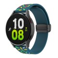 For Samsung Galaxy Watch 6 / 6 Classic Sports Rainbow Dots Magnetic Black Buckle Silicone Watch Band