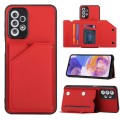 For Samsung Galaxy A23 4G/5G Skin Feel PU + TPU + PC Card Slots Phone Case(Red)