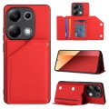 For Xiaomi Redmi Note 13 Pro 4G Global Skin Feel PU + TPU + PC Card Slots Phone Case(Red)