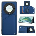 For Honor X9a Skin Feel PU + TPU + PC Card Slots Phone Case(Royal Blue)