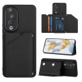 For Honor 90 Skin Feel PU + TPU + PC Card Slots Phone Case(Black)