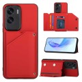 For Honor 90 Lite/X50i Skin Feel PU + TPU + PC Card Slots Phone Case(Red)