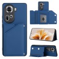 For OPPO Reno11 Global Skin Feel PU + TPU + PC Card Slots Phone Case(Royal Blue)