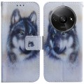 For Xiaomi Redmi A3 Coloured Drawing Flip Leather Phone Case(White Wolf)