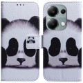 For Xiaomi Redmi Note 13 Pro 4G Coloured Drawing Flip Leather Phone Case(Panda)