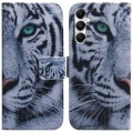 For Samsung Galaxy A05s Coloured Drawing Flip Leather Phone Case(Tiger)