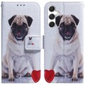 For Samsung Galaxy S24+ 5G Coloured Drawing Flip Leather Phone Case(Pug)