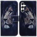 For Samsung Galaxy S24 5G Coloured Drawing Flip Leather Phone Case(Lion)